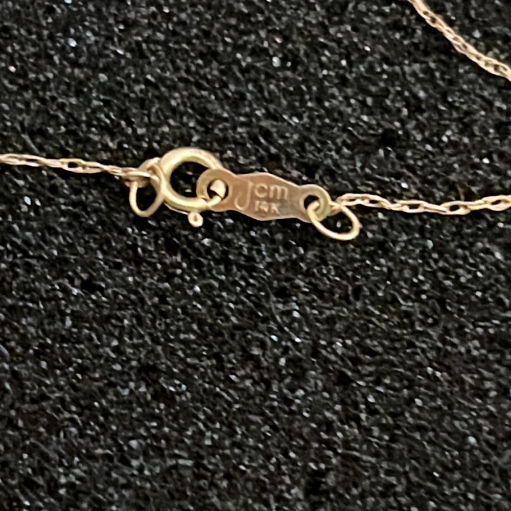 14K Yellow Gold Rope Chain with 14K Floating Heart, Beautiful EUC - Picture 3 of 6
